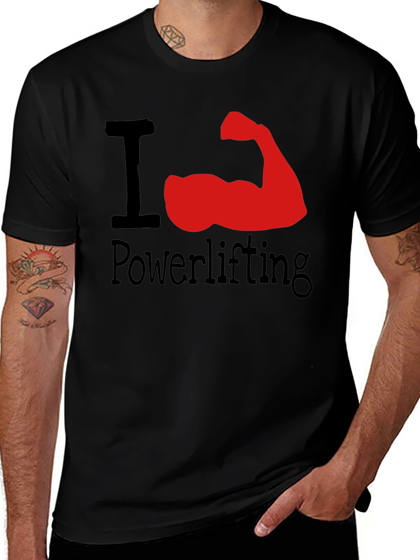 I Heart Powerlifting Graphic Tee