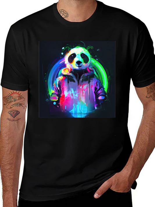 Neon Panda T-Shirt - Unique Graphic Tee