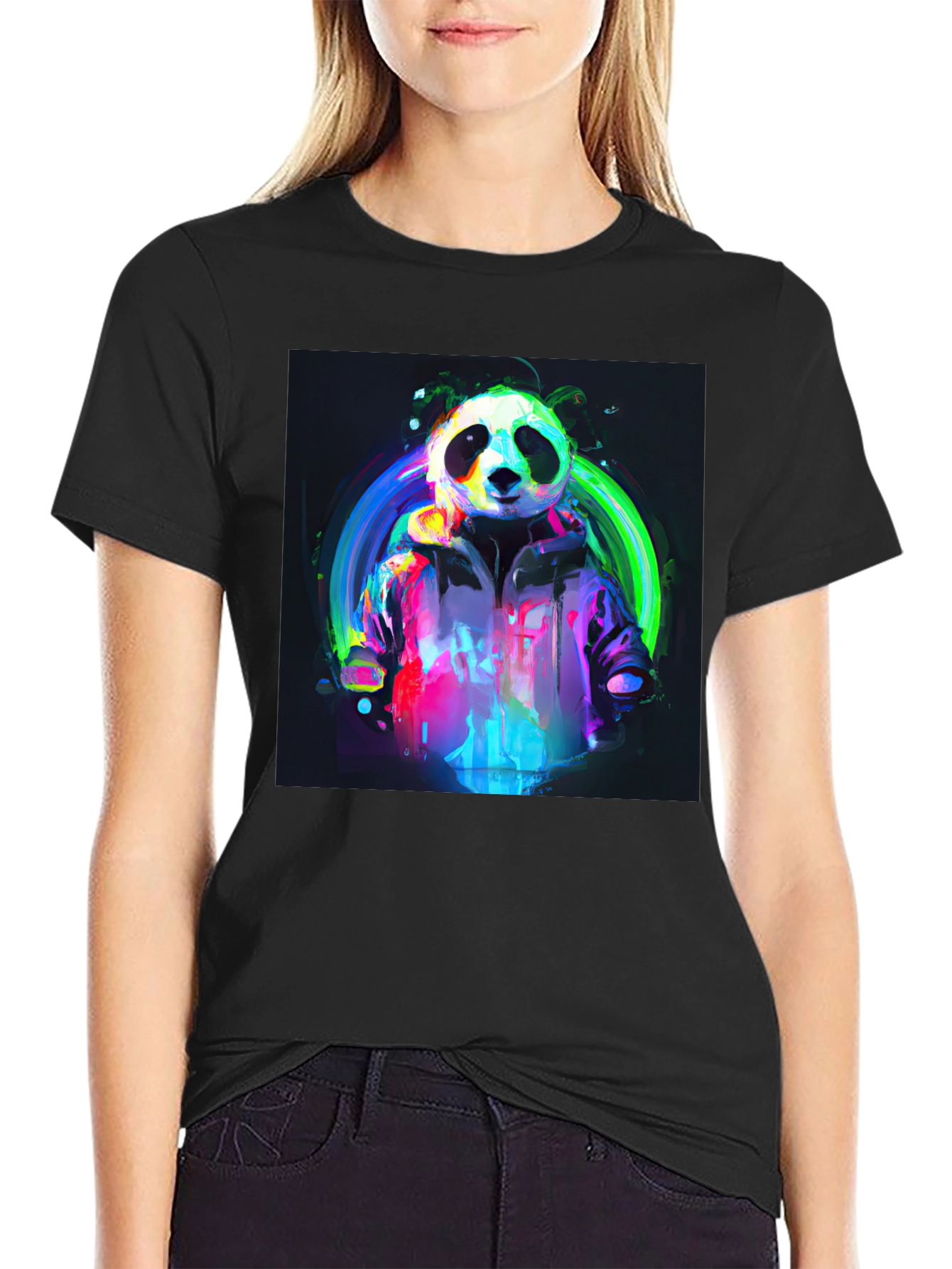 Neon Panda T-Shirt - Unique Graphic Tee