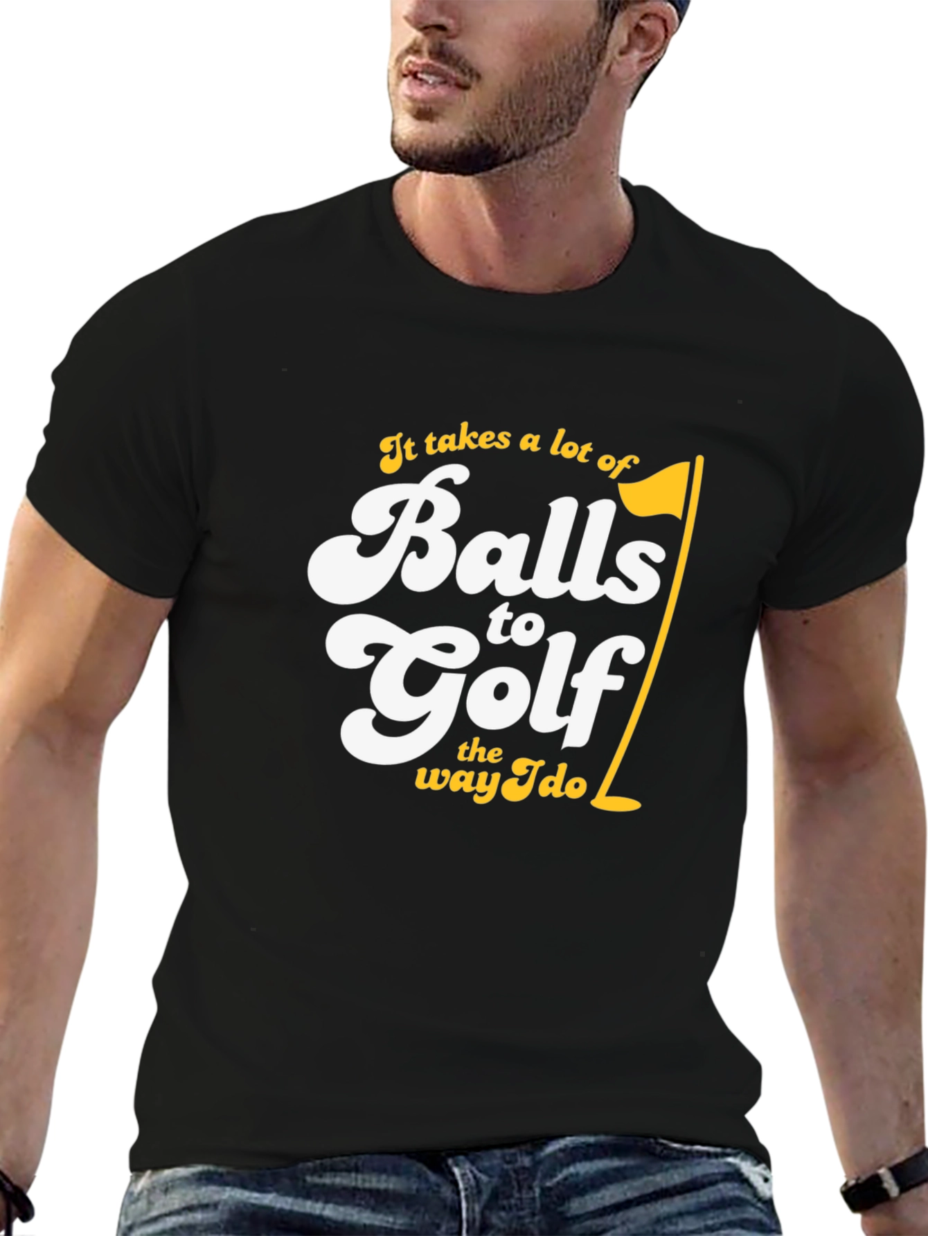 Balls to Golf T-Shirt Funny Golfing Tee