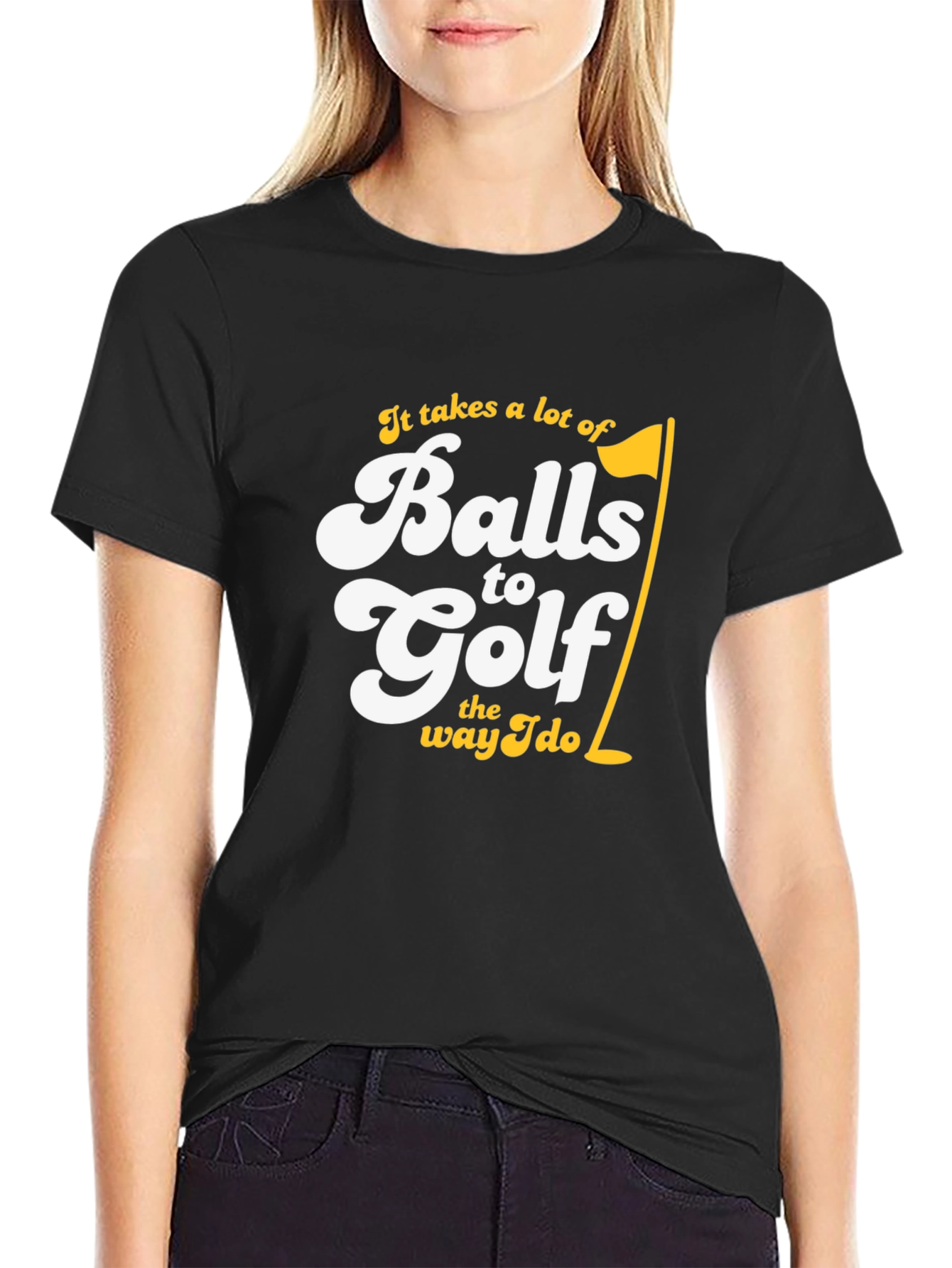 Balls to Golf T-Shirt Funny Golfing Tee
