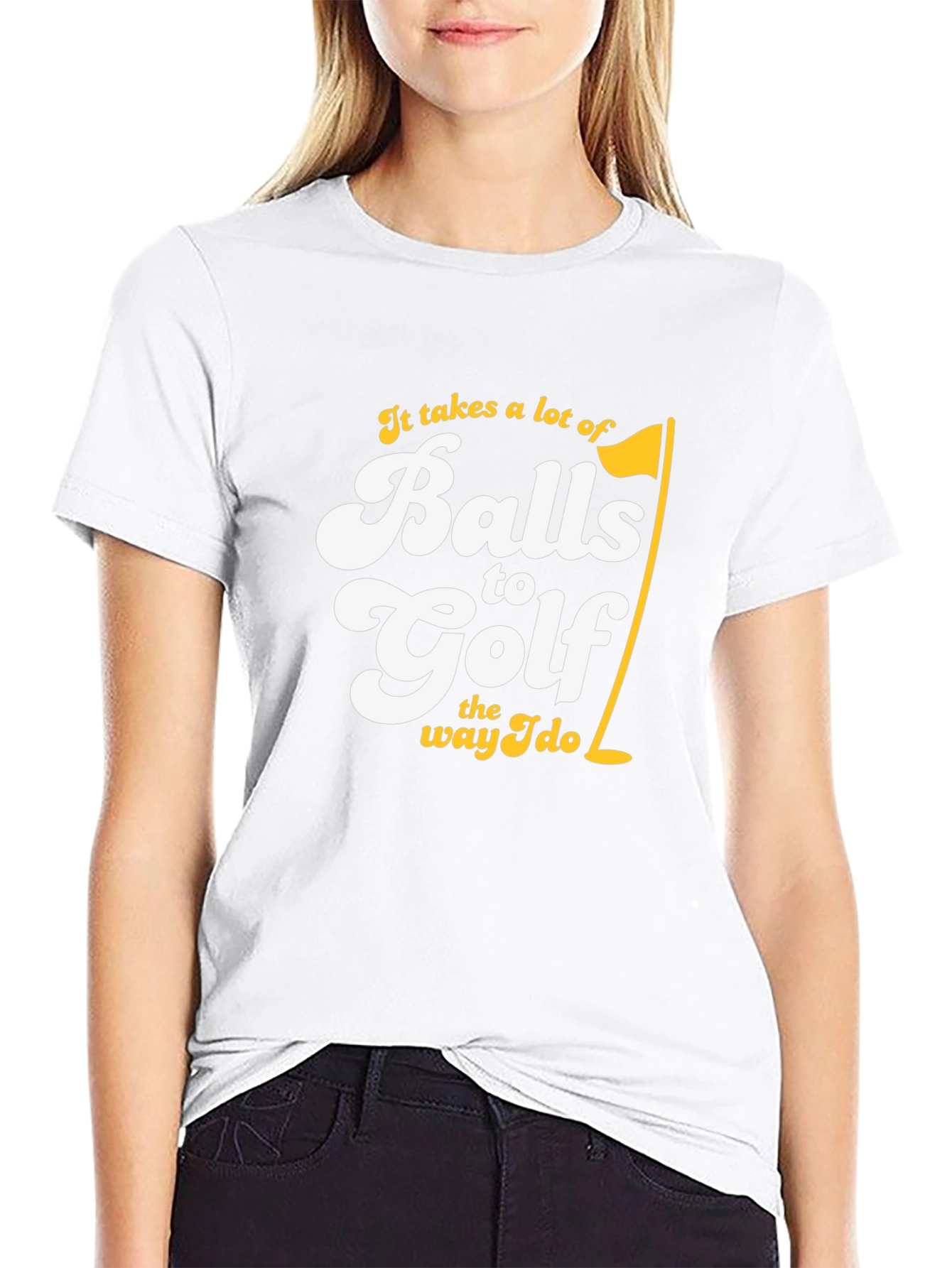Balls to Golf T-Shirt Funny Golfing Tee