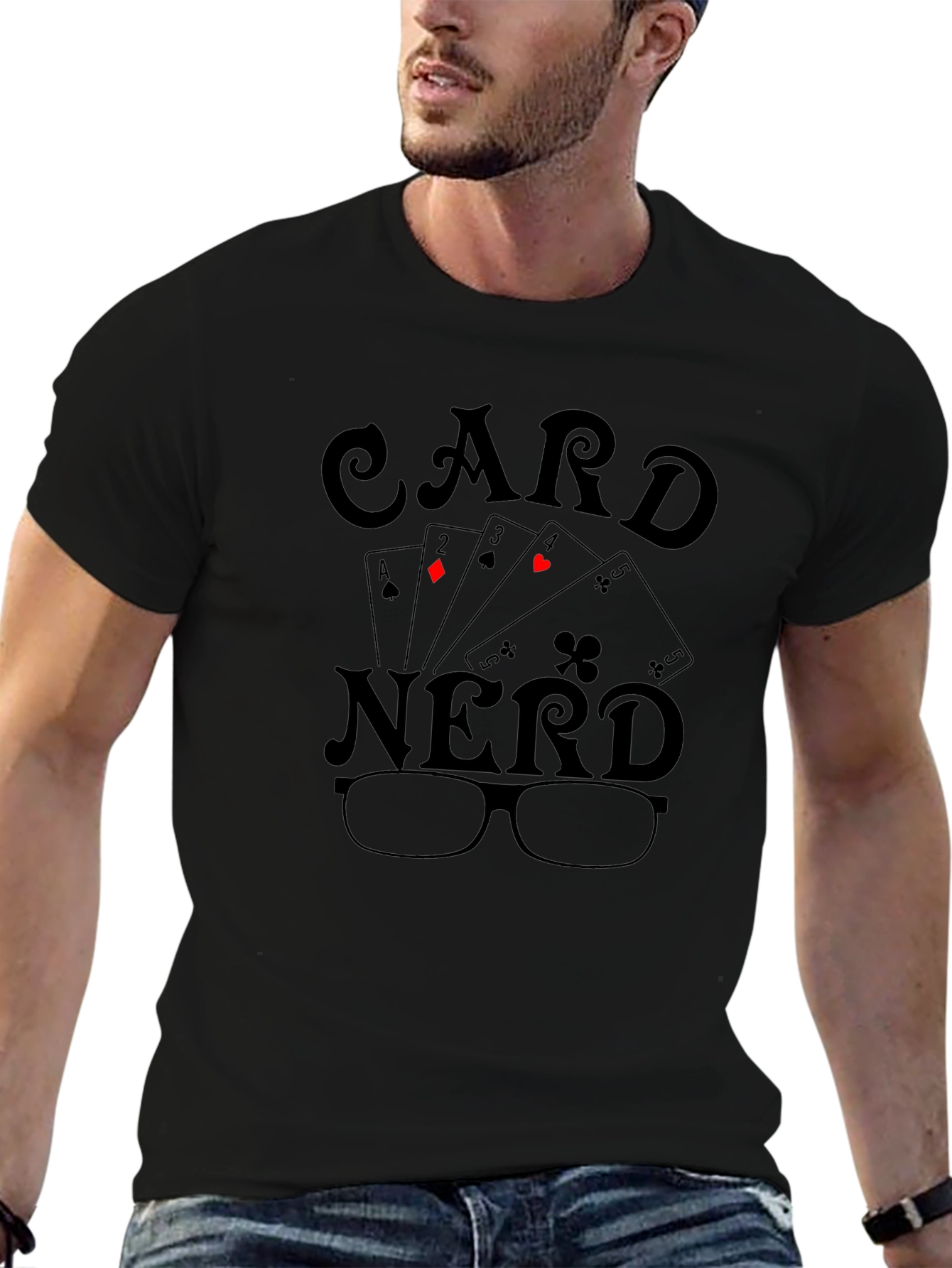 Card Nerd T-Shirt - Poker Playing Geek Tee