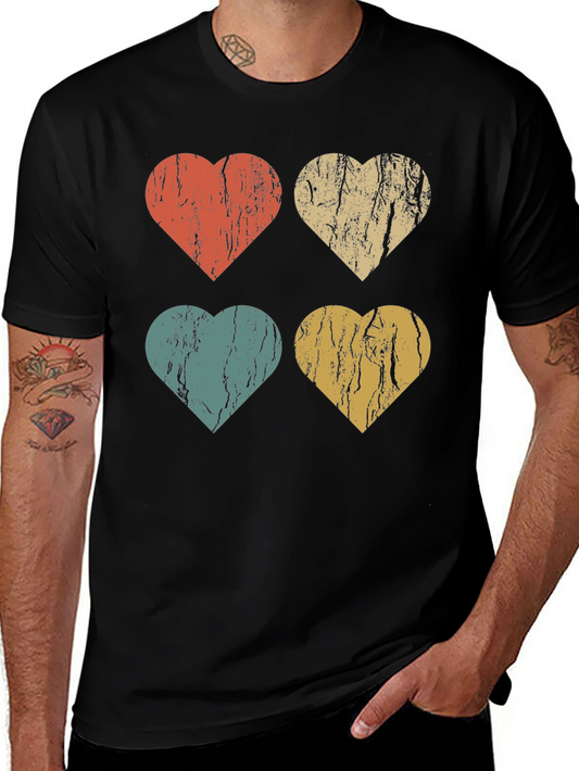 Retro Heart Graphic Tee - Vintage Love Shirt