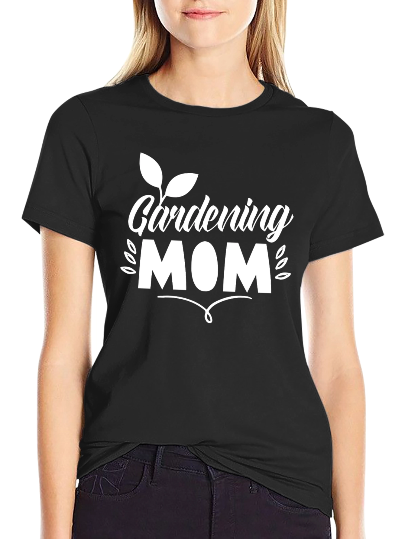 Gardening Mom T-Shirt - Black Cotton Tee