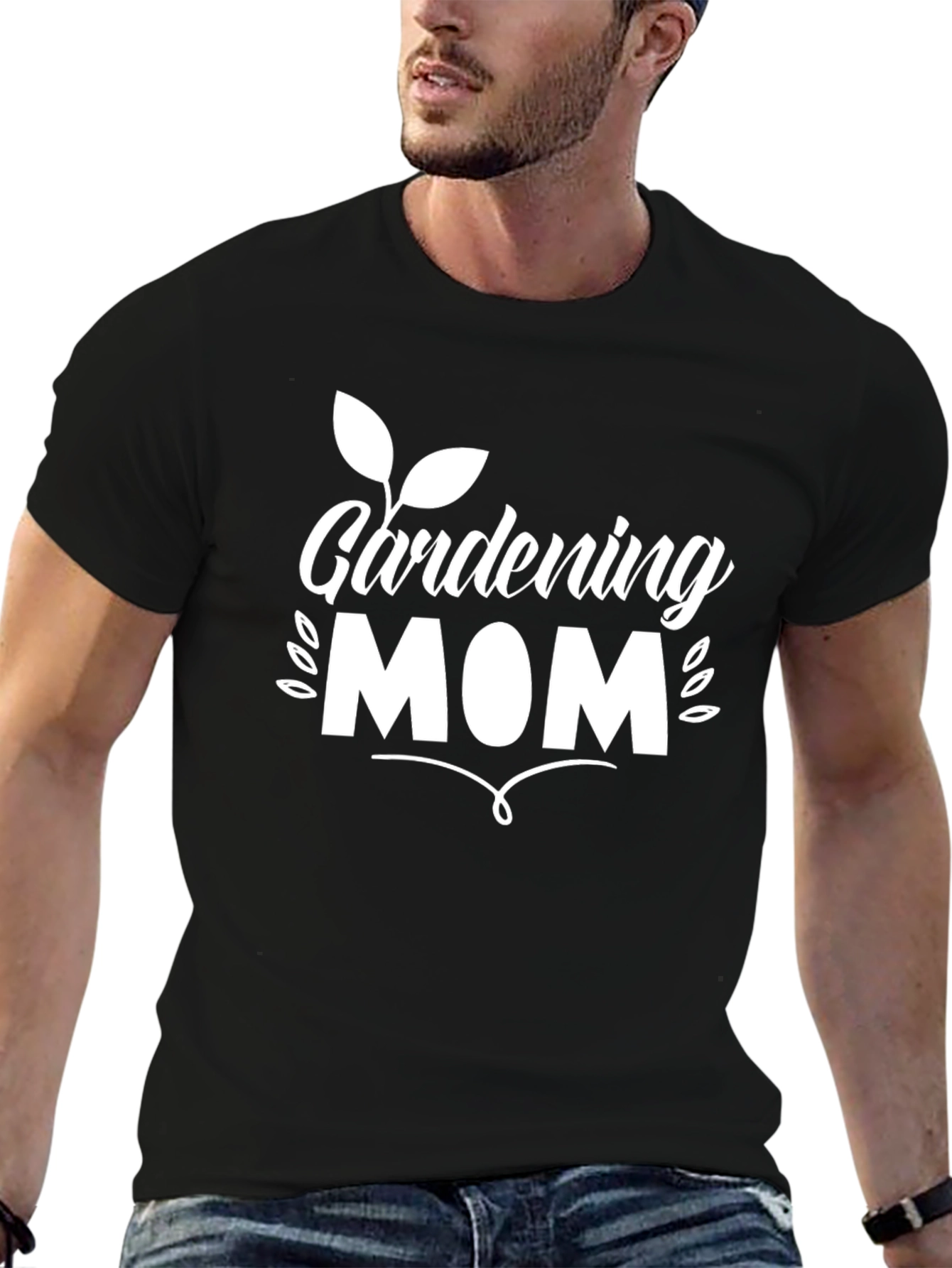 Gardening Mom T-Shirt - Black Cotton Tee