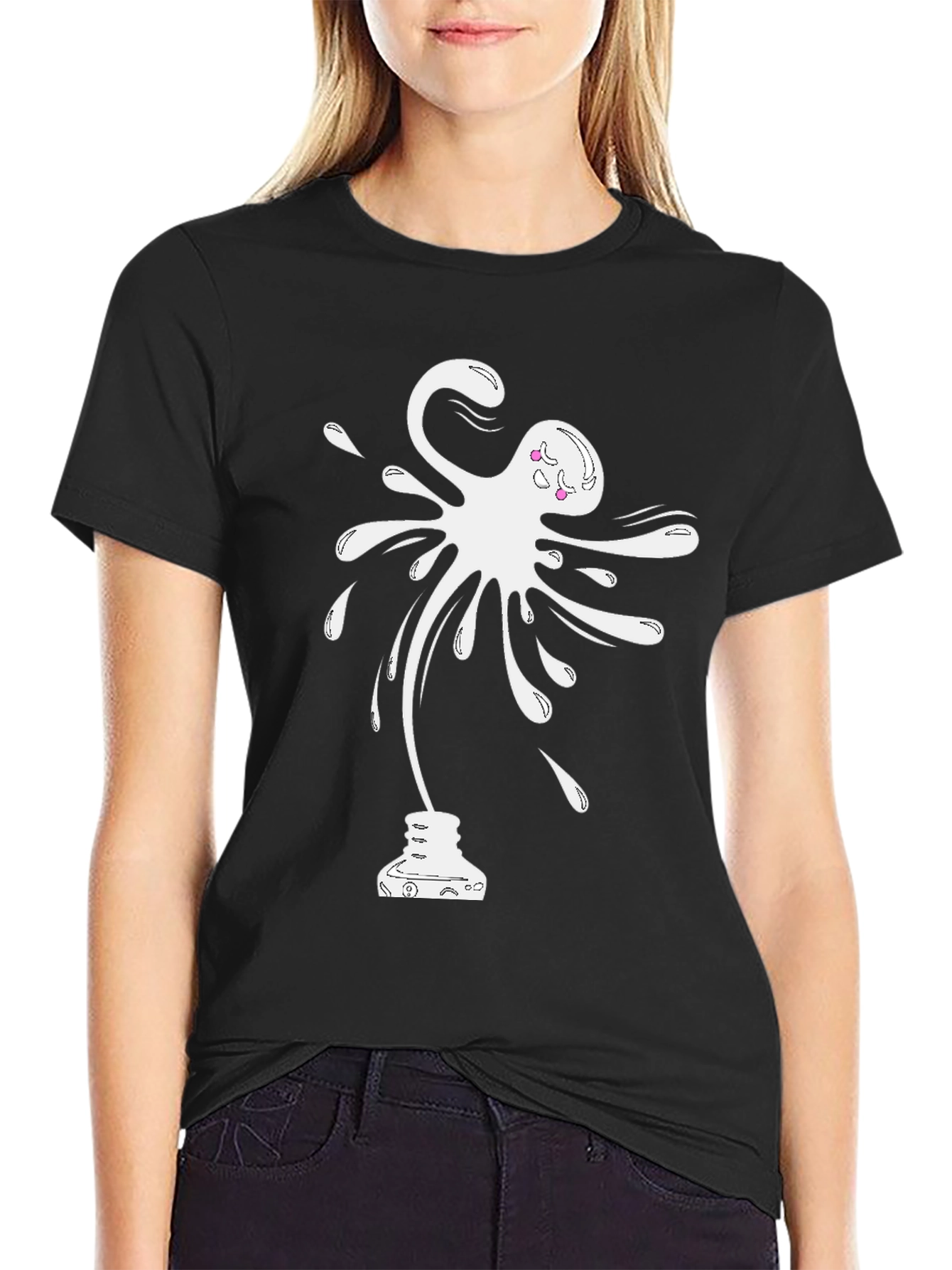 Ink Splatter Ghost Graphic Tee