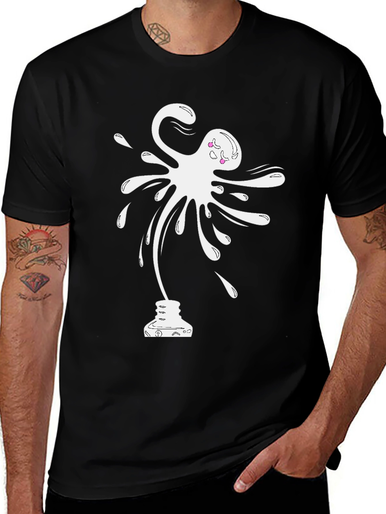 Ink Splatter Ghost Graphic Tee