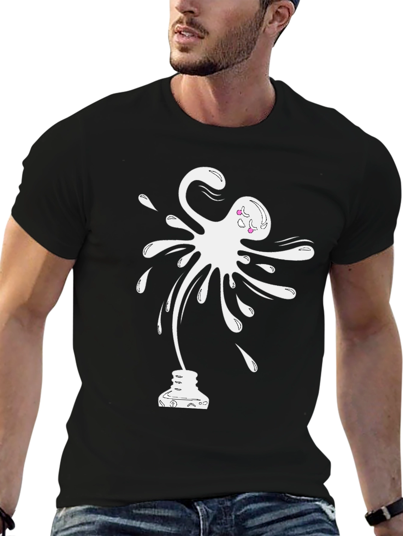 Ink Splatter Ghost Graphic Tee