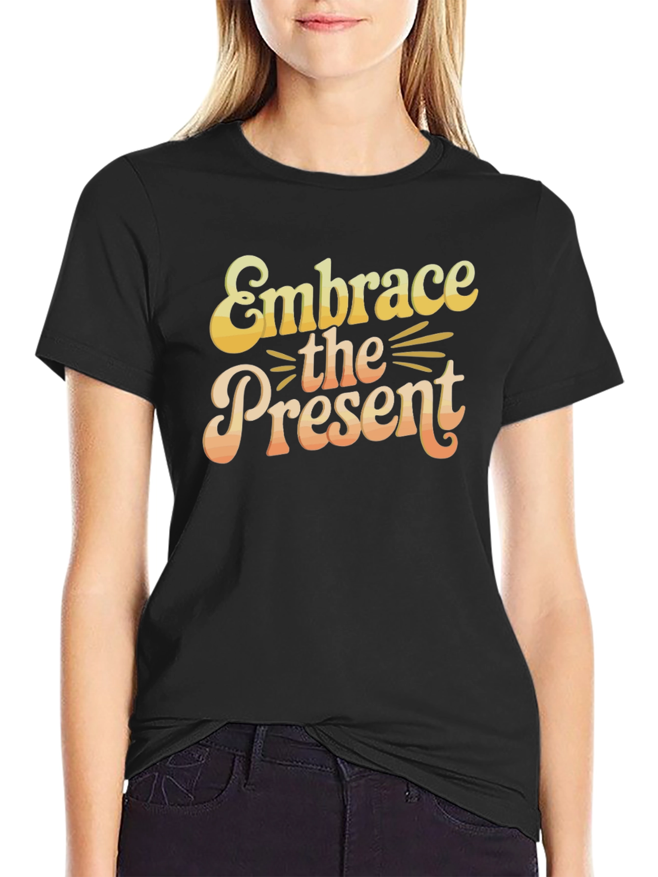 Embrace the Present Retro Graphic T-Shirt