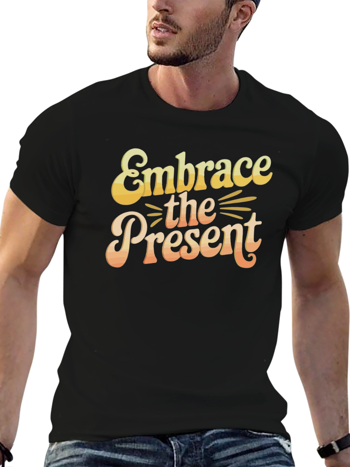 Embrace the Present Retro Graphic T-Shirt