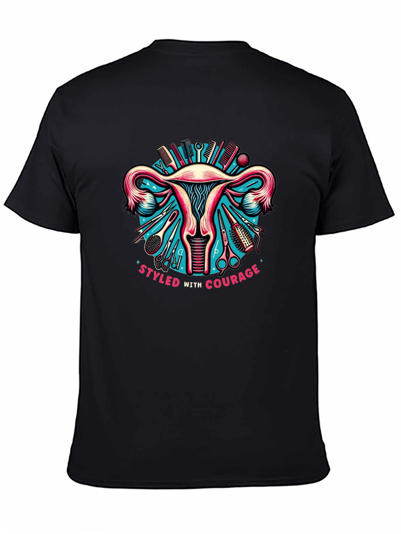 Styled With Courage Black Graphic Tee
