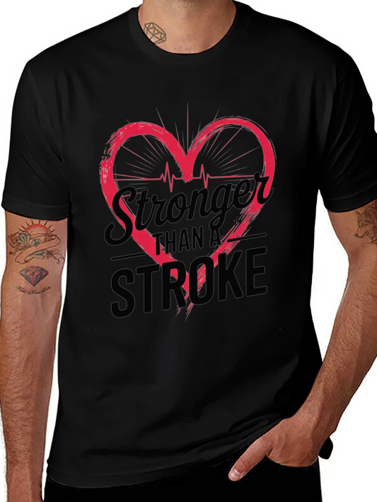 Stronger Than A Stroke Heartbeat Graphic Tee