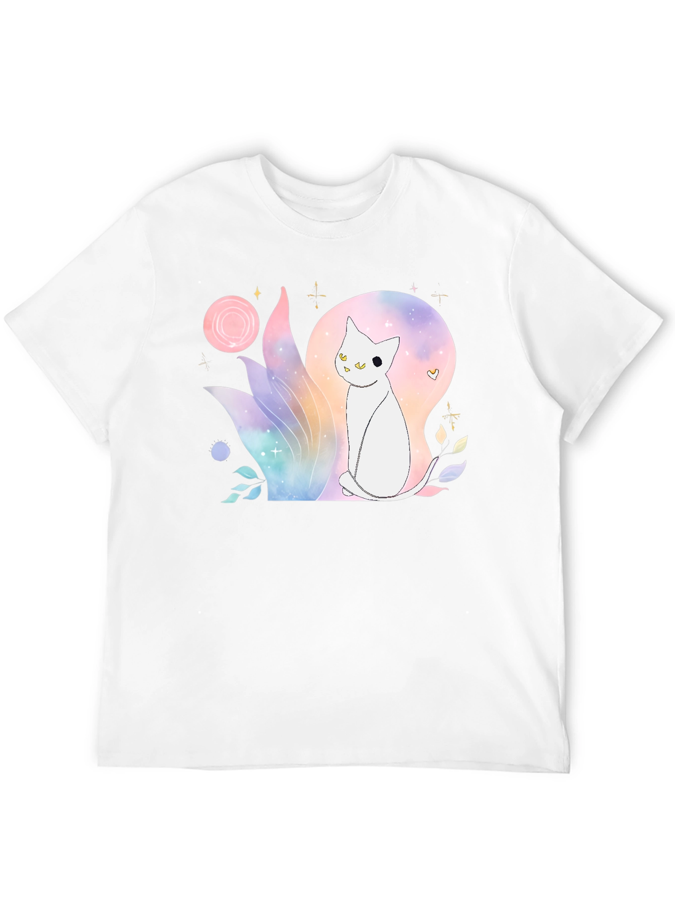 Watercolor Cat Graphic T-Shirt