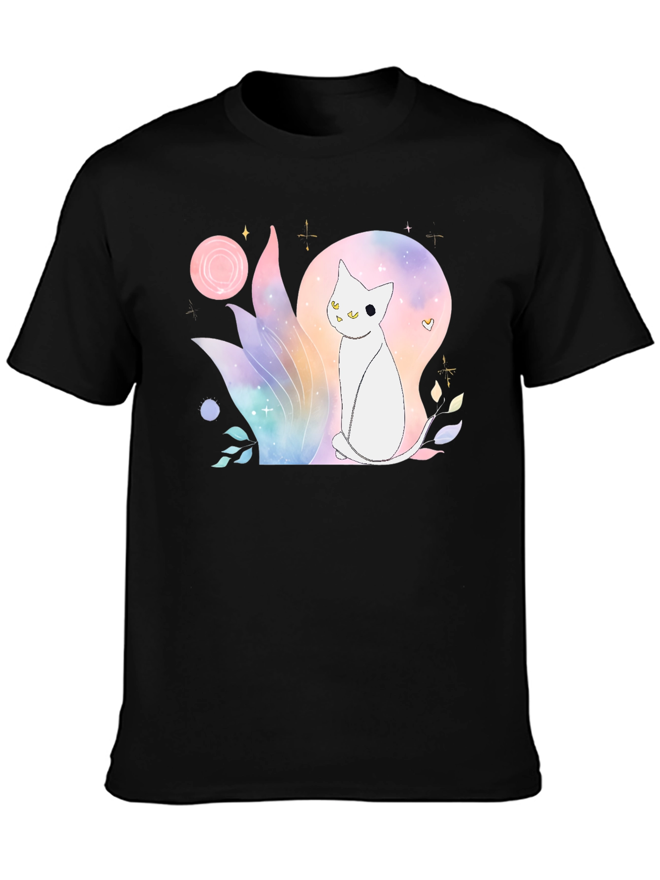 Watercolor Cat Graphic T-Shirt