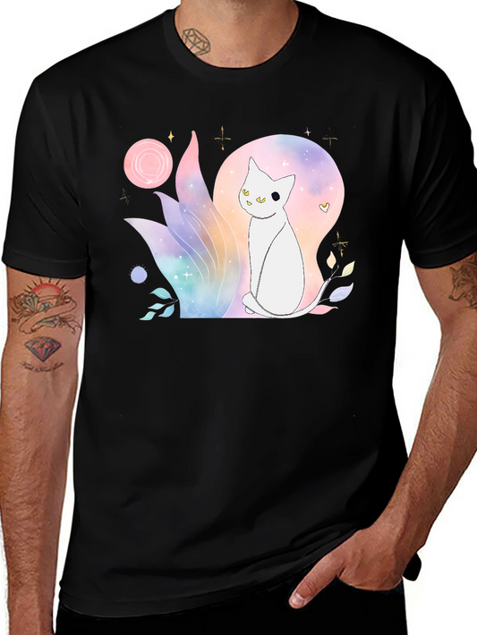 Watercolor Cat Graphic T-Shirt