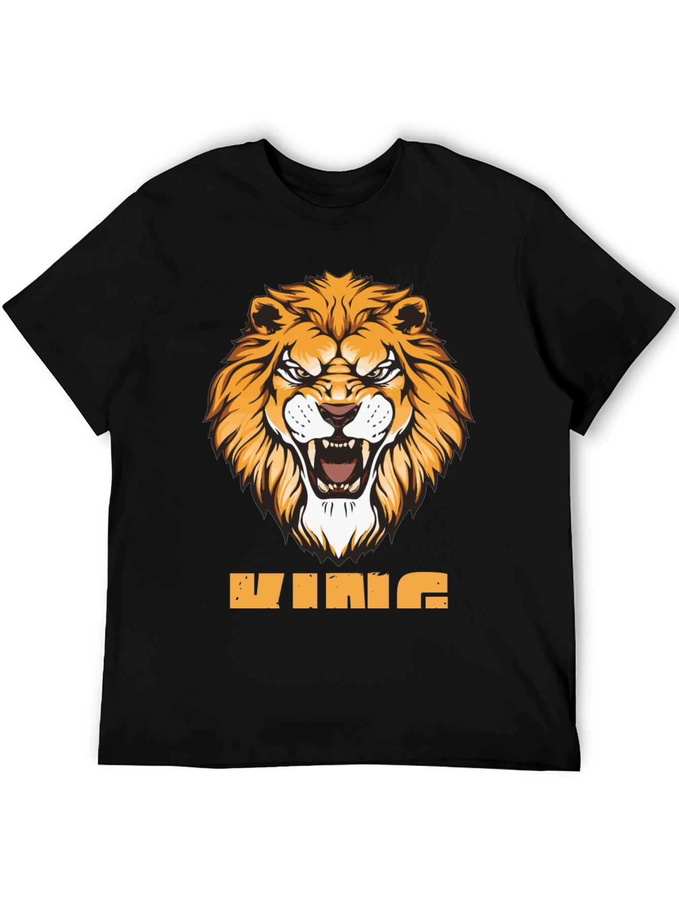 King Lion Graphic Tee - Fierce Animal Design