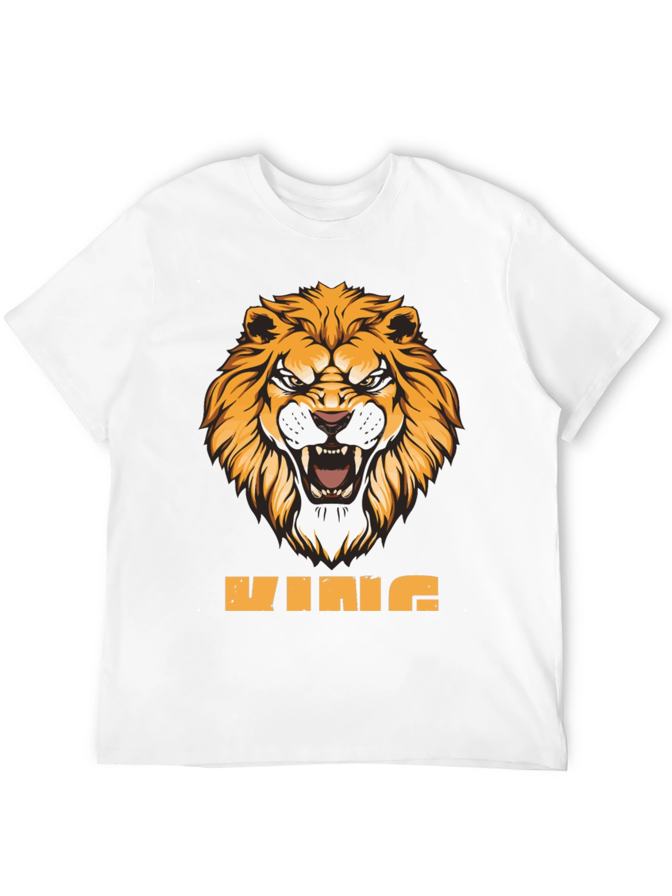 King Lion Graphic Tee - Fierce Animal Design