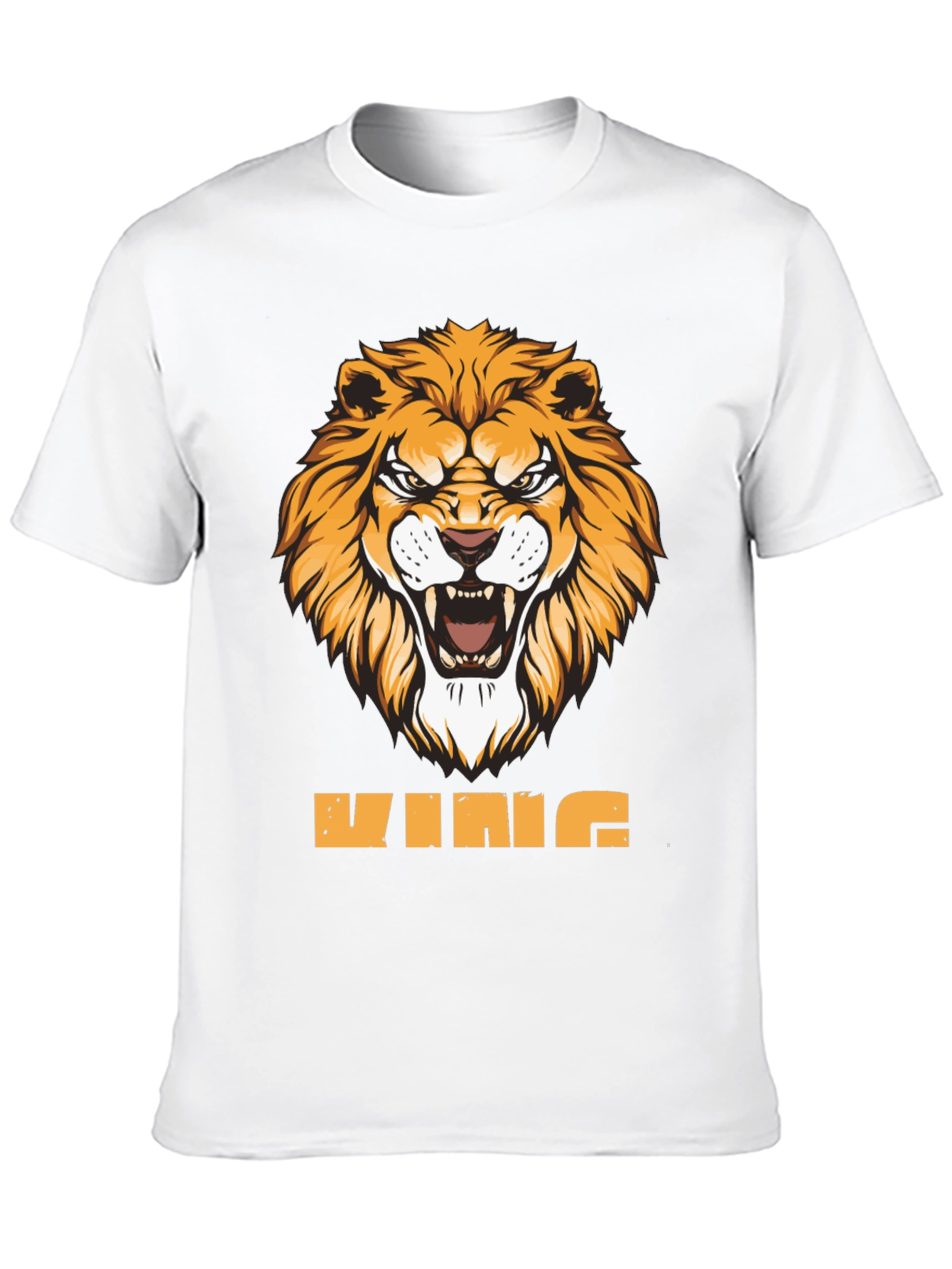 King Lion Graphic Tee - Fierce Animal Design
