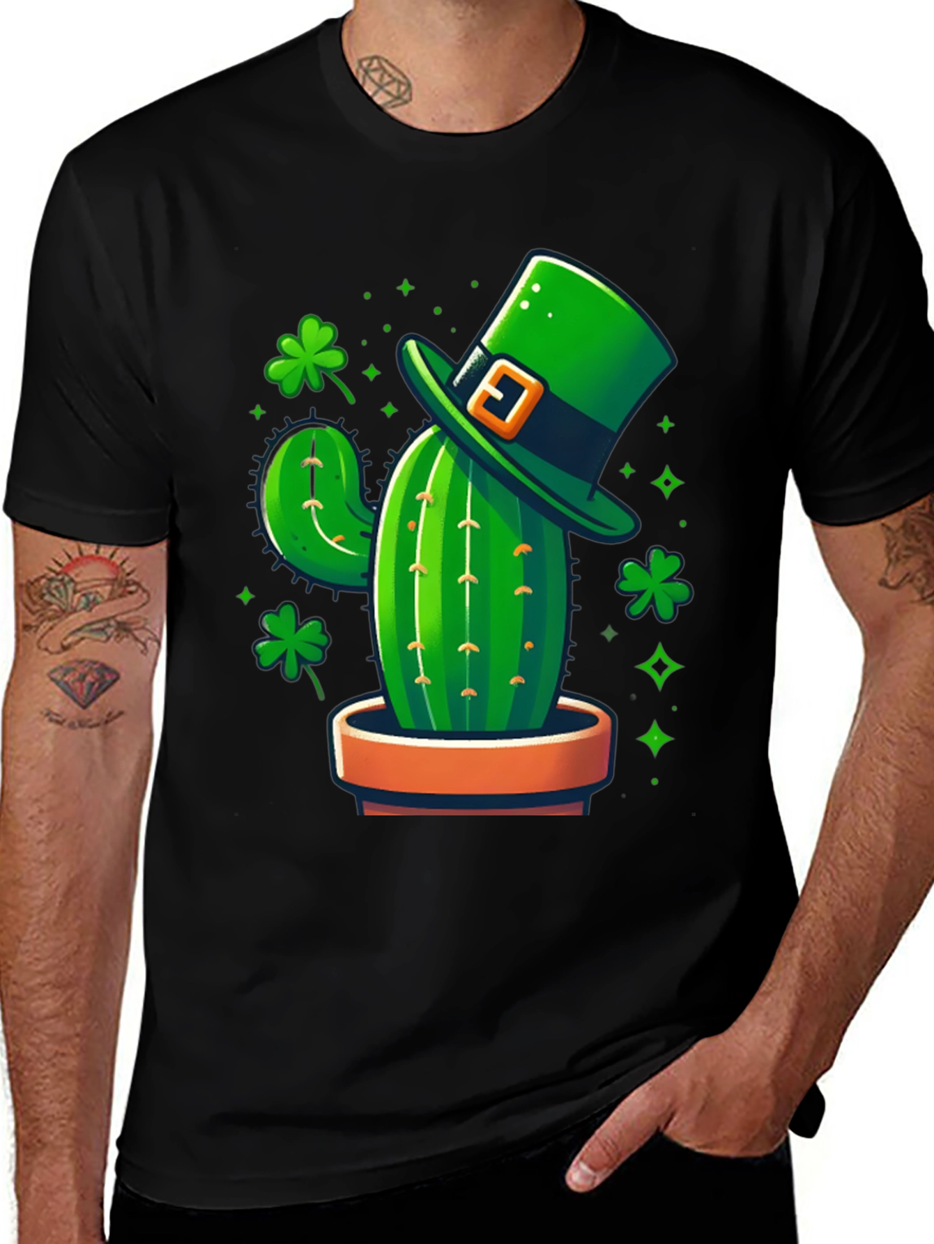 Lucky Cactus Graphic Tee - St. Patricks Day Shirt