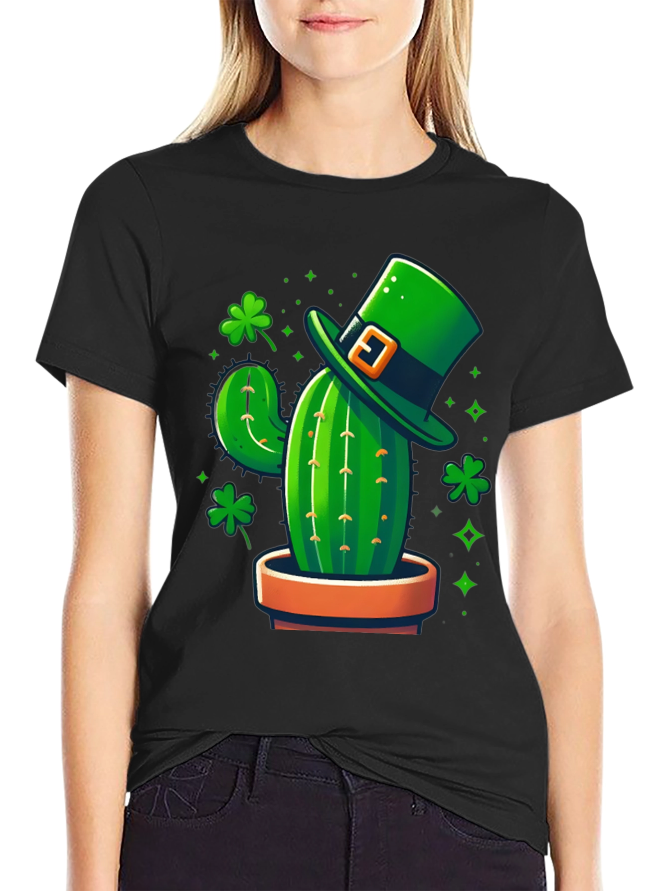 Lucky Cactus Graphic Tee - St. Patricks Day Shirt