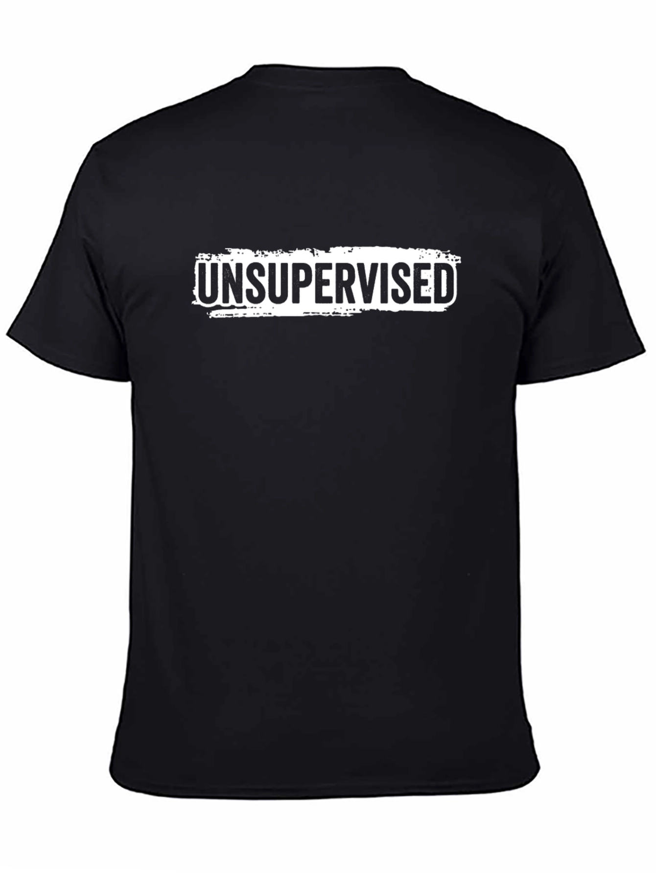 Unsupervised Graphic Tee - Black Casual T-Shirt