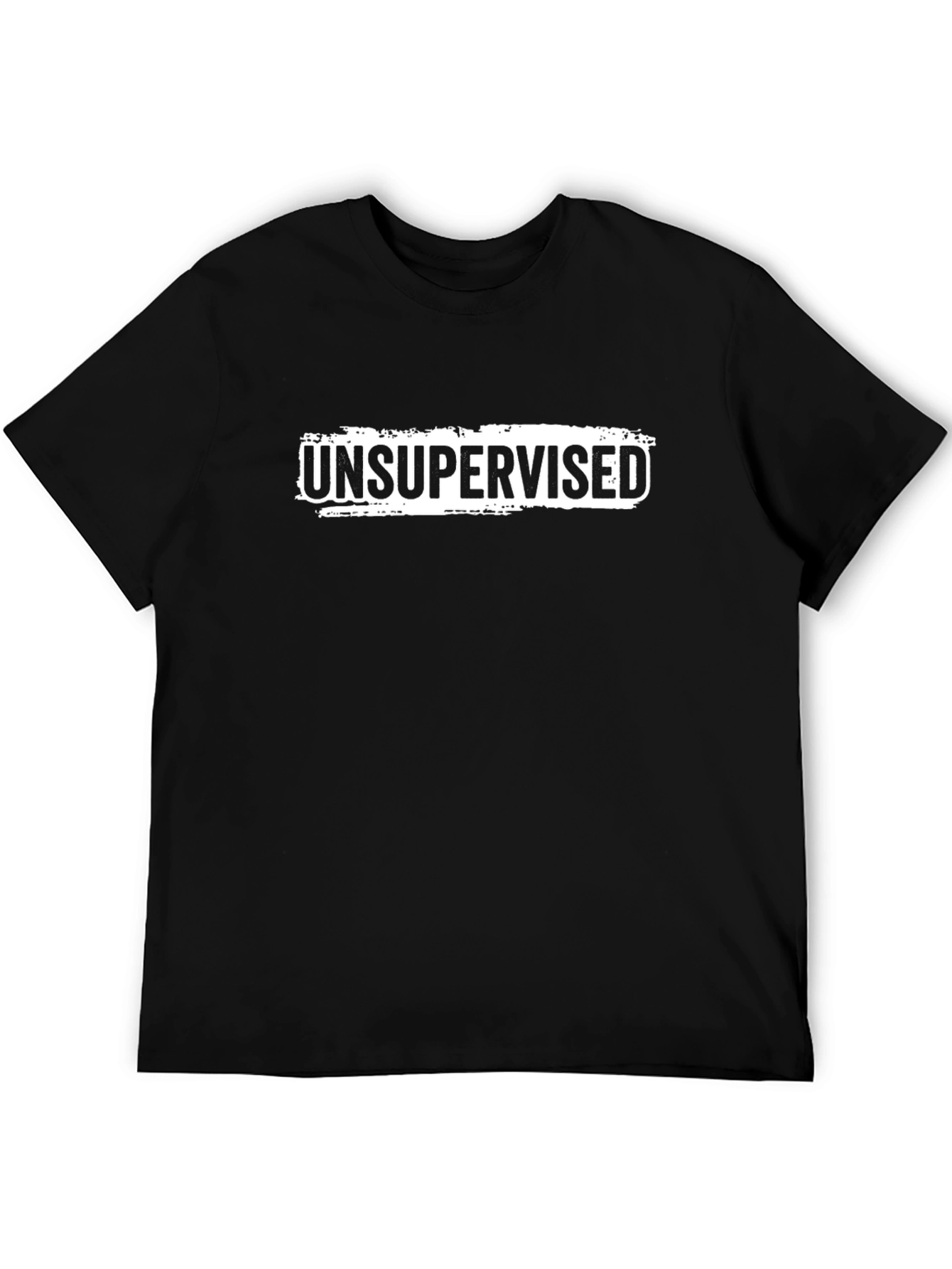 Unsupervised Graphic Tee - Black Casual T-Shirt