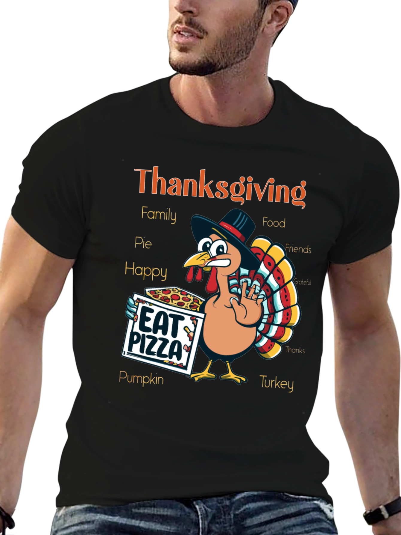 Thanksgiving Turkey Pizza T-Shirt