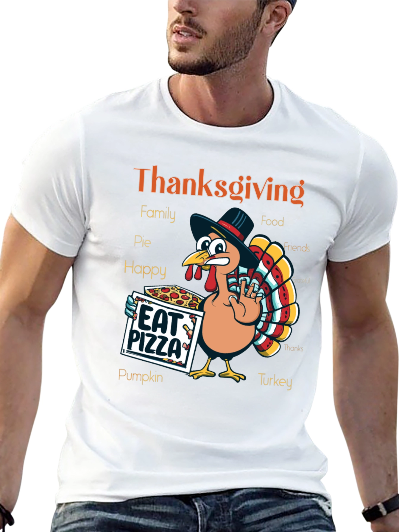 Thanksgiving Turkey Pizza T-Shirt