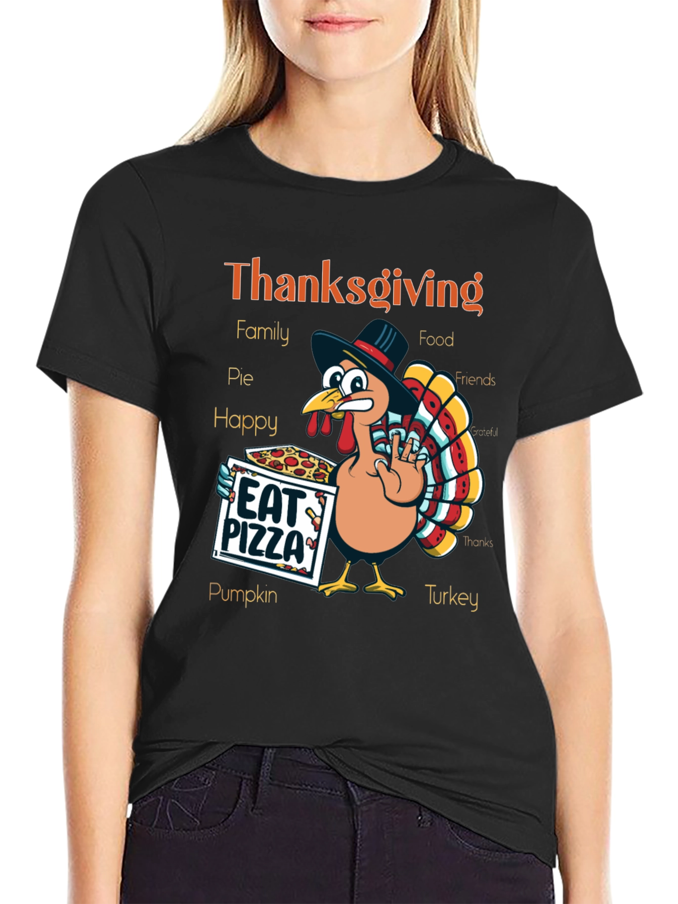 Thanksgiving Turkey Pizza T-Shirt