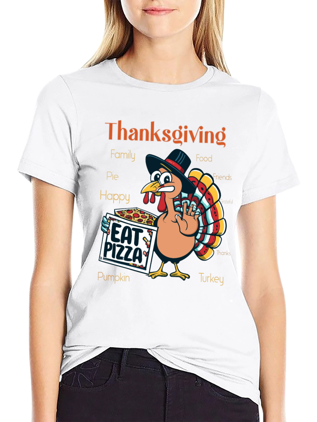 Thanksgiving Turkey Pizza T-Shirt