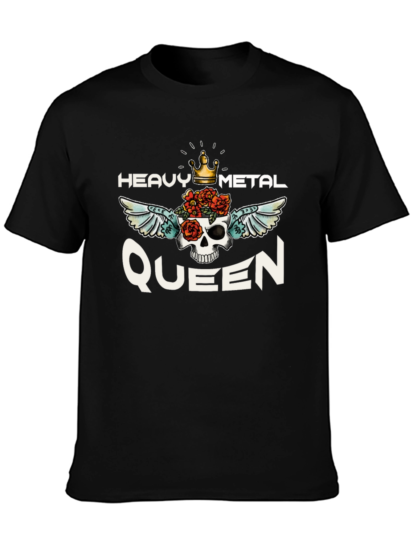 Heavy Metal Queen Graphic Tee - Black Unisex T-Shirt