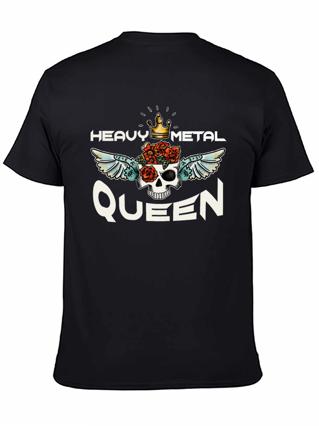Heavy Metal Queen Graphic Tee - Black Unisex T-Shirt