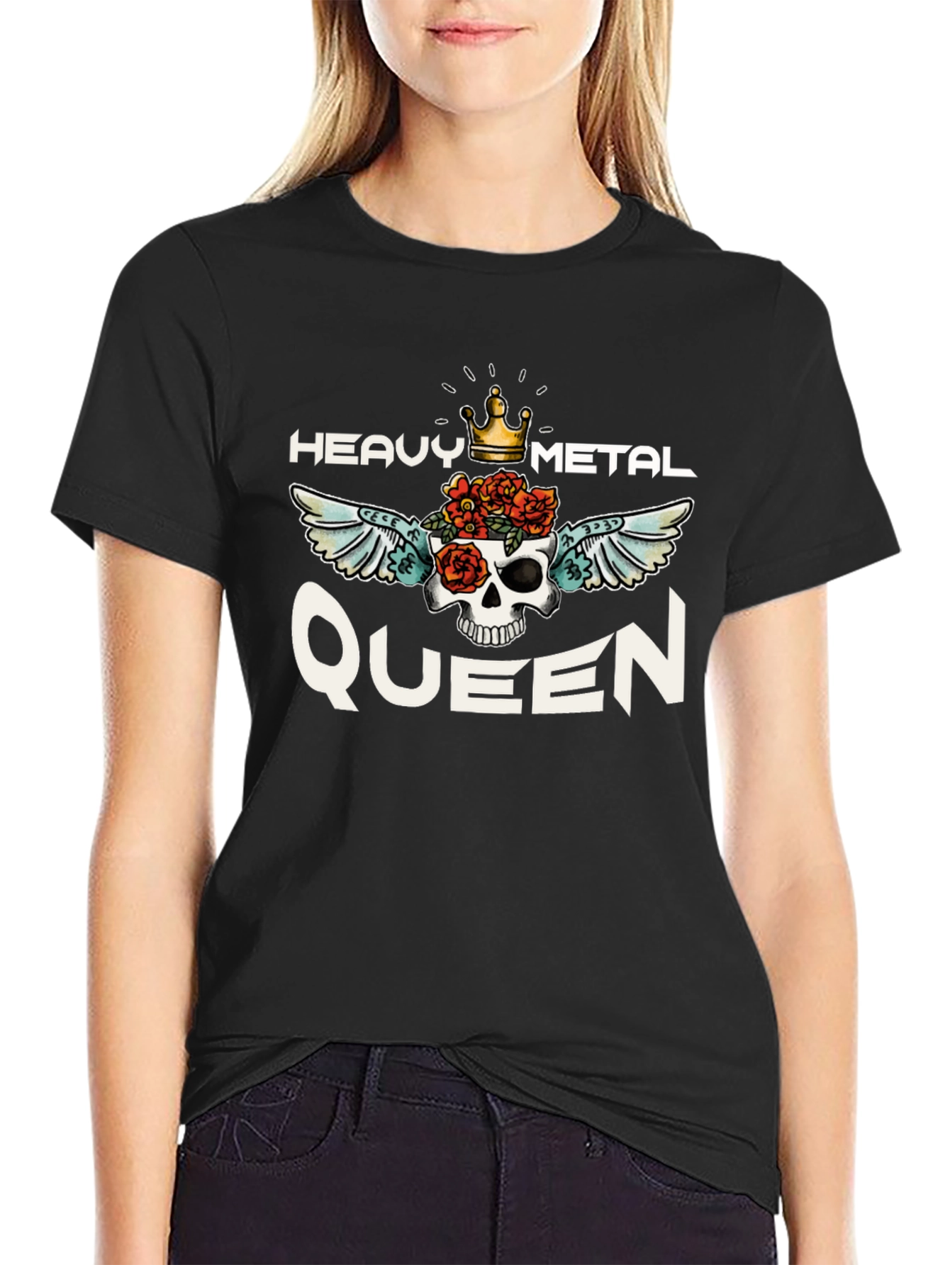 Heavy Metal Queen Graphic Tee - Black Unisex T-Shirt