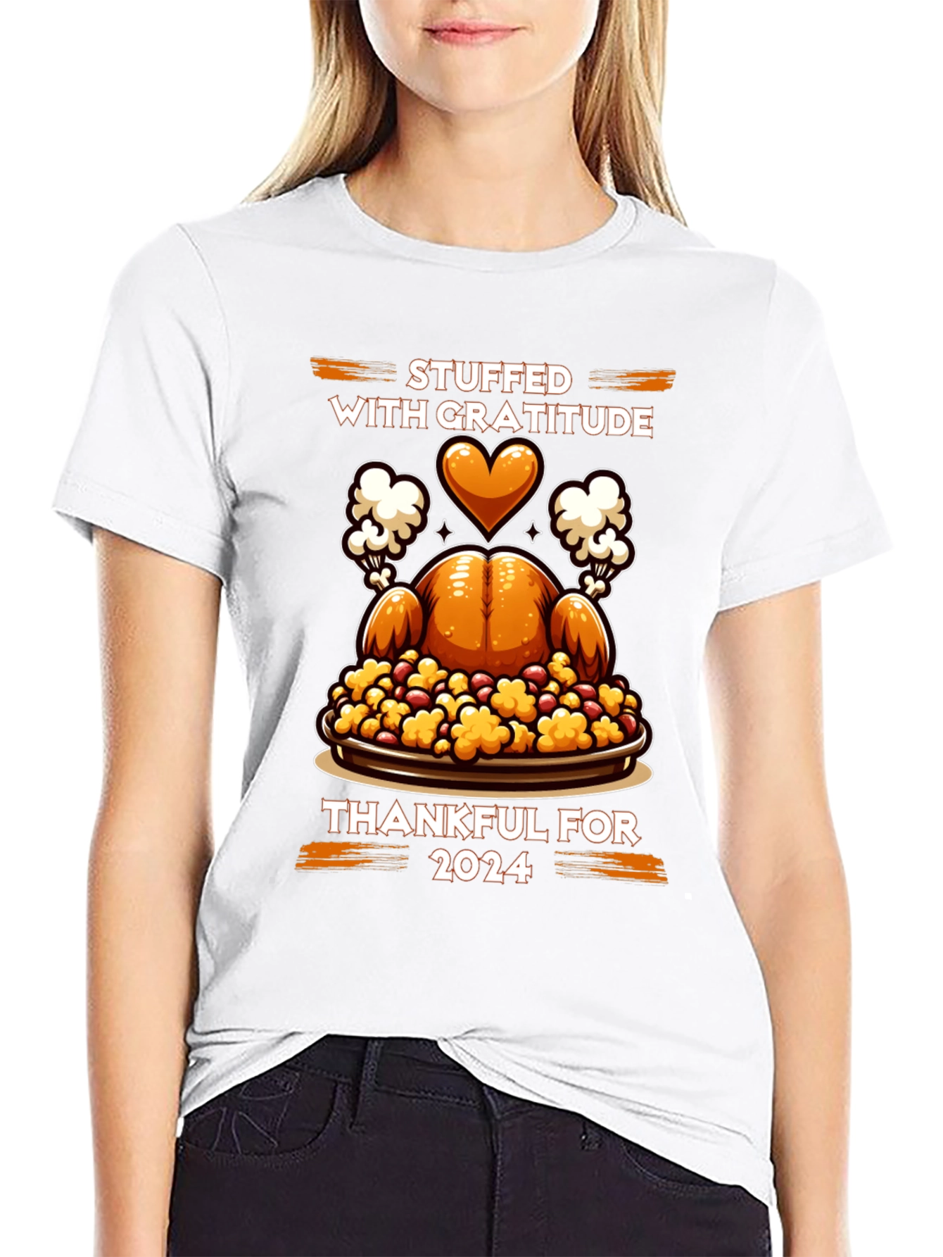 Stuffed with Gratitude Thanksgiving 2024 T-Shirt