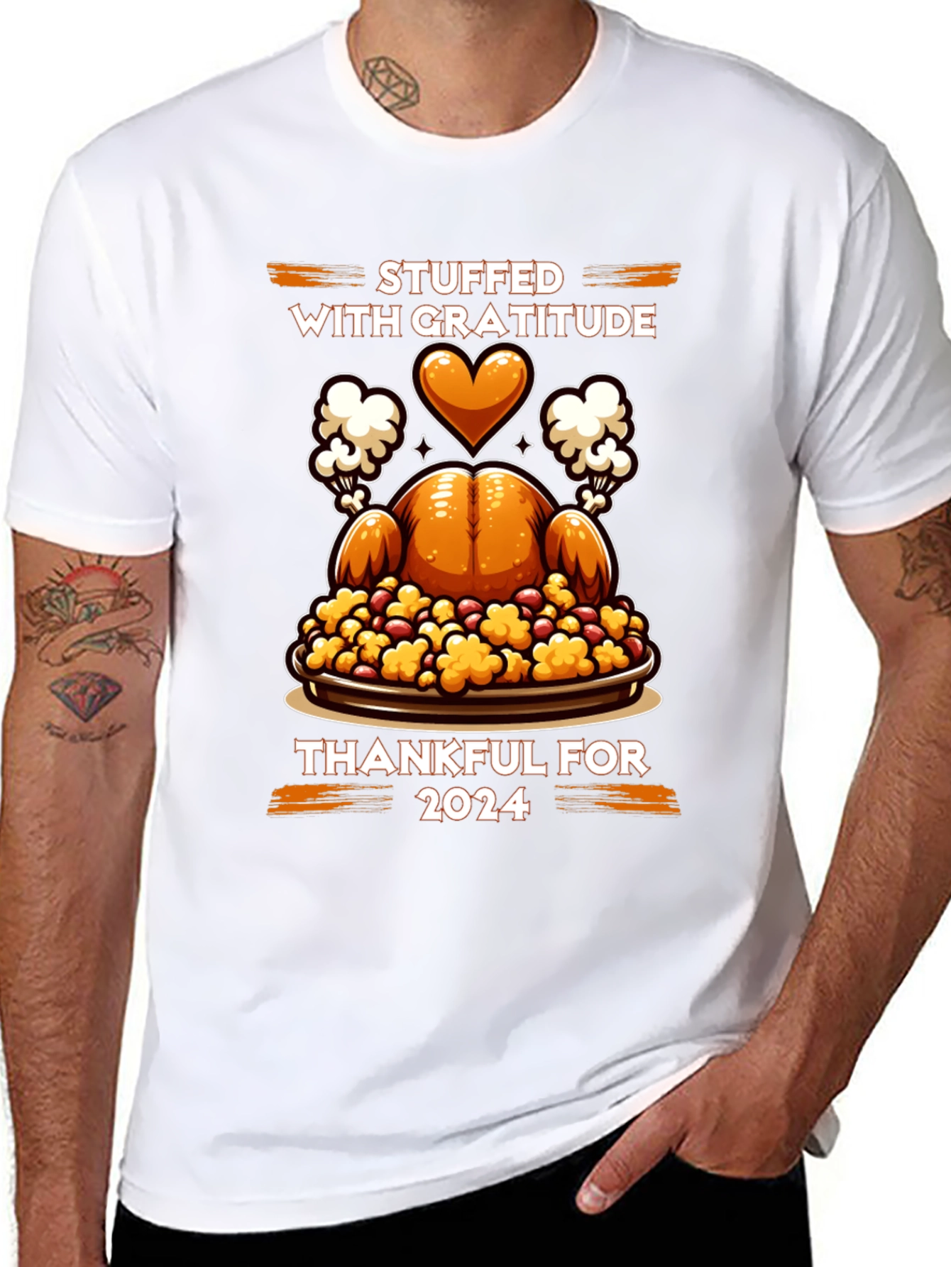 Stuffed with Gratitude Thanksgiving 2024 T-Shirt
