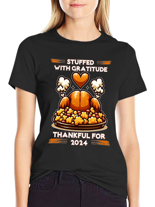 Stuffed with Gratitude Thanksgiving 2024 T-Shirt