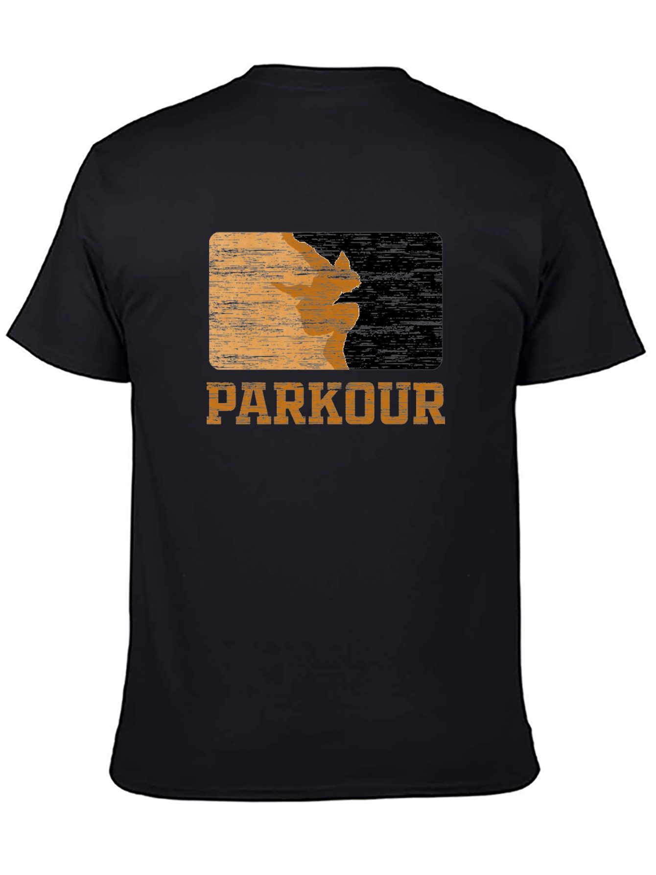 Parkour Textured Graphic Tee - Black