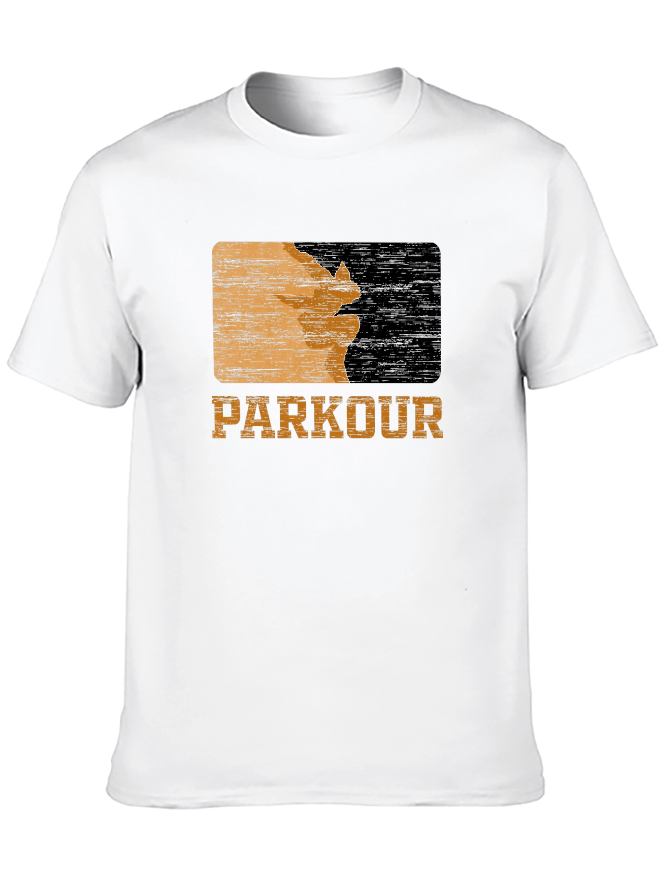 Parkour Textured Graphic Tee - Black