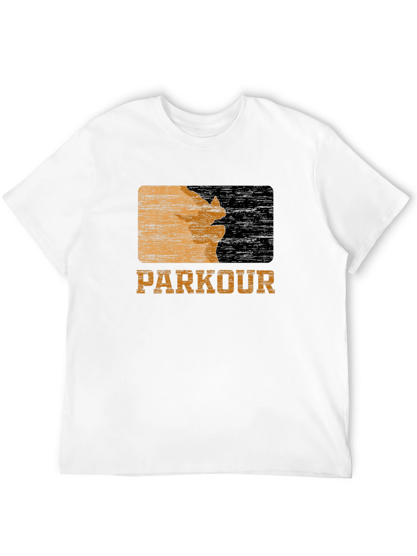 Parkour Textured Graphic Tee - Black