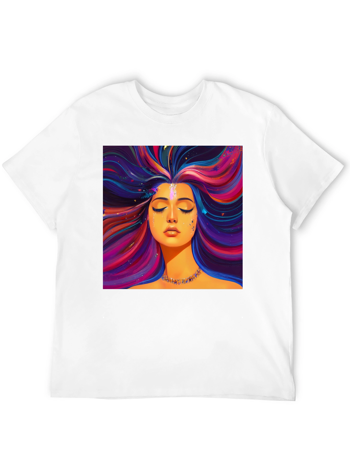 Vibrant Woman Graphic Black T-Shirt