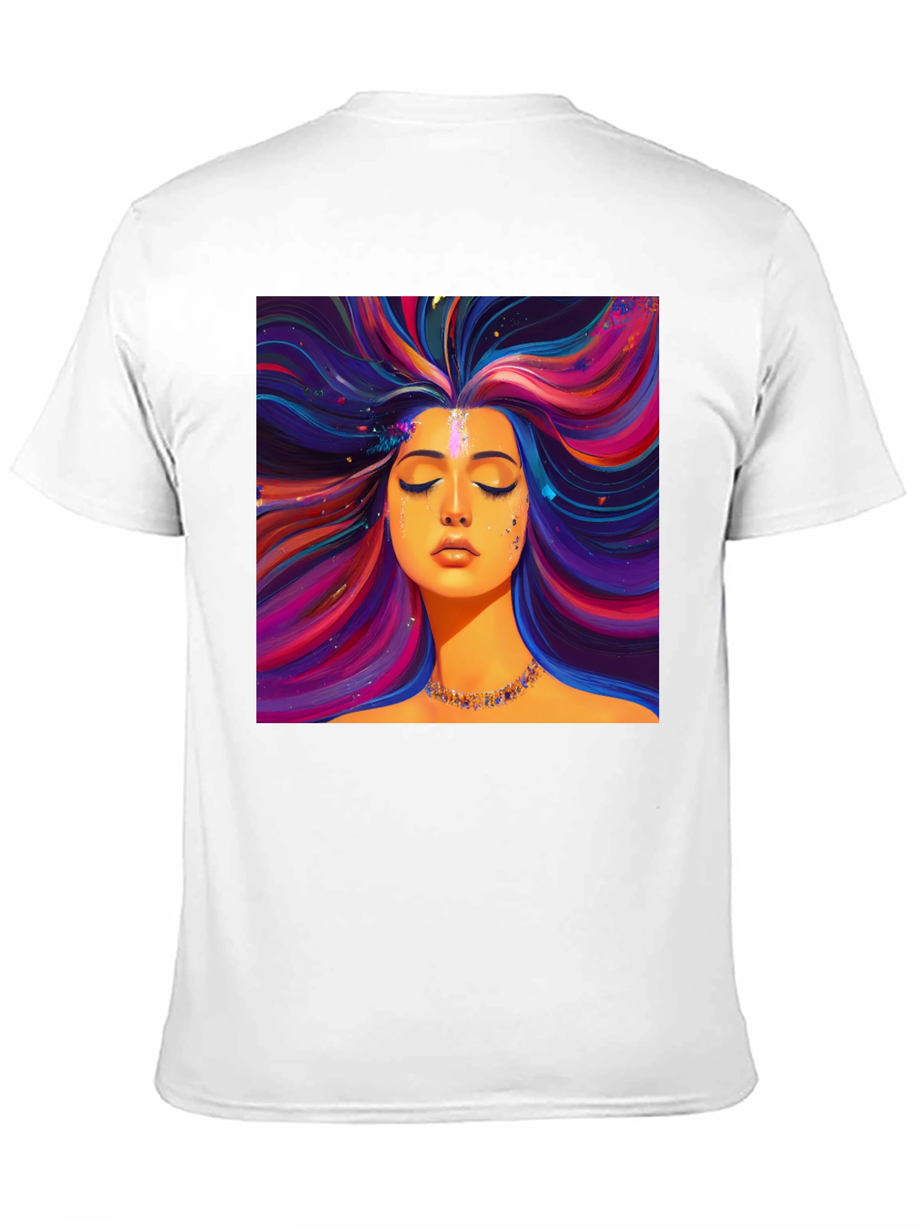 Vibrant Woman Graphic Black T-Shirt