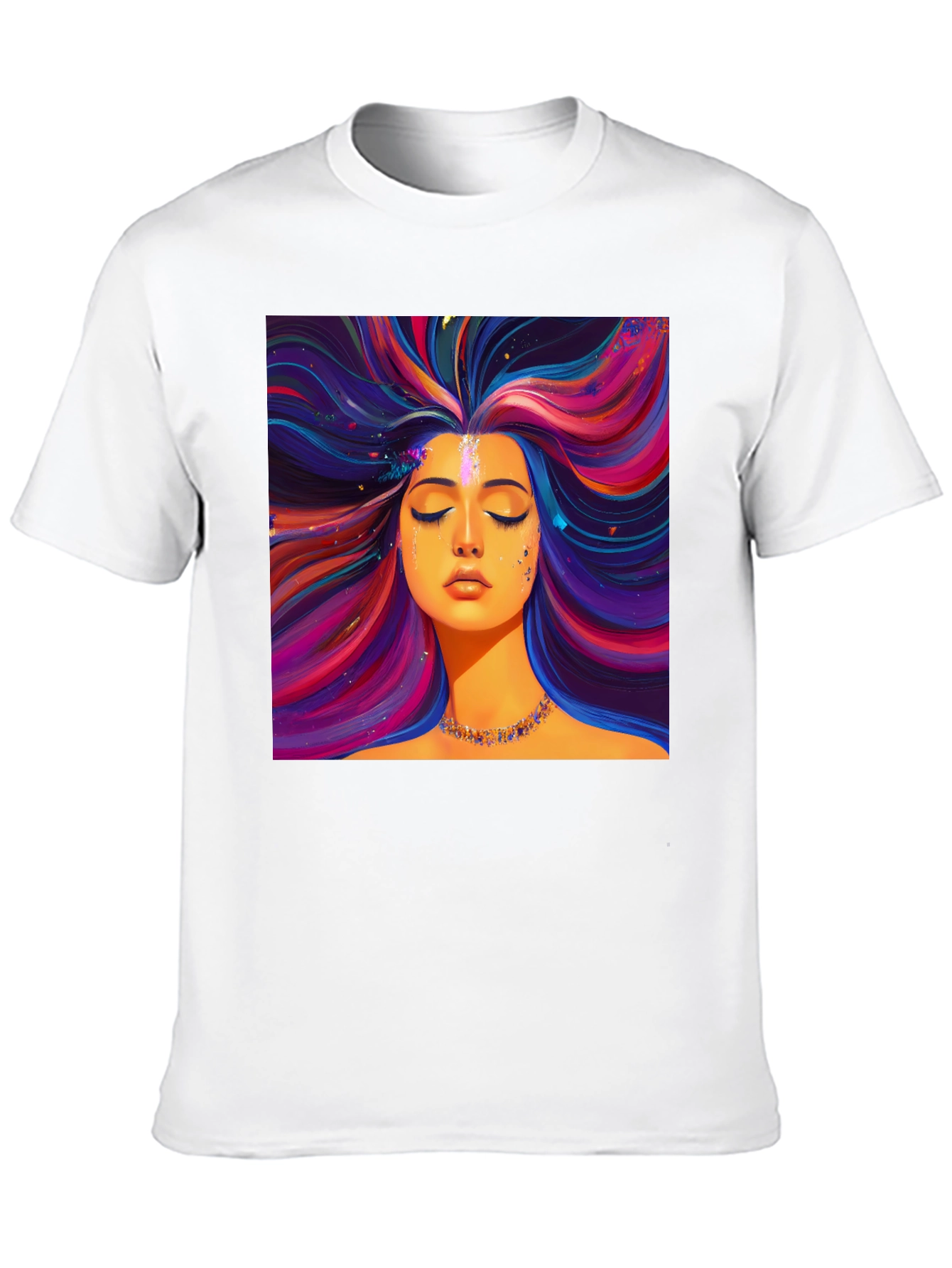 Vibrant Woman Graphic Black T-Shirt