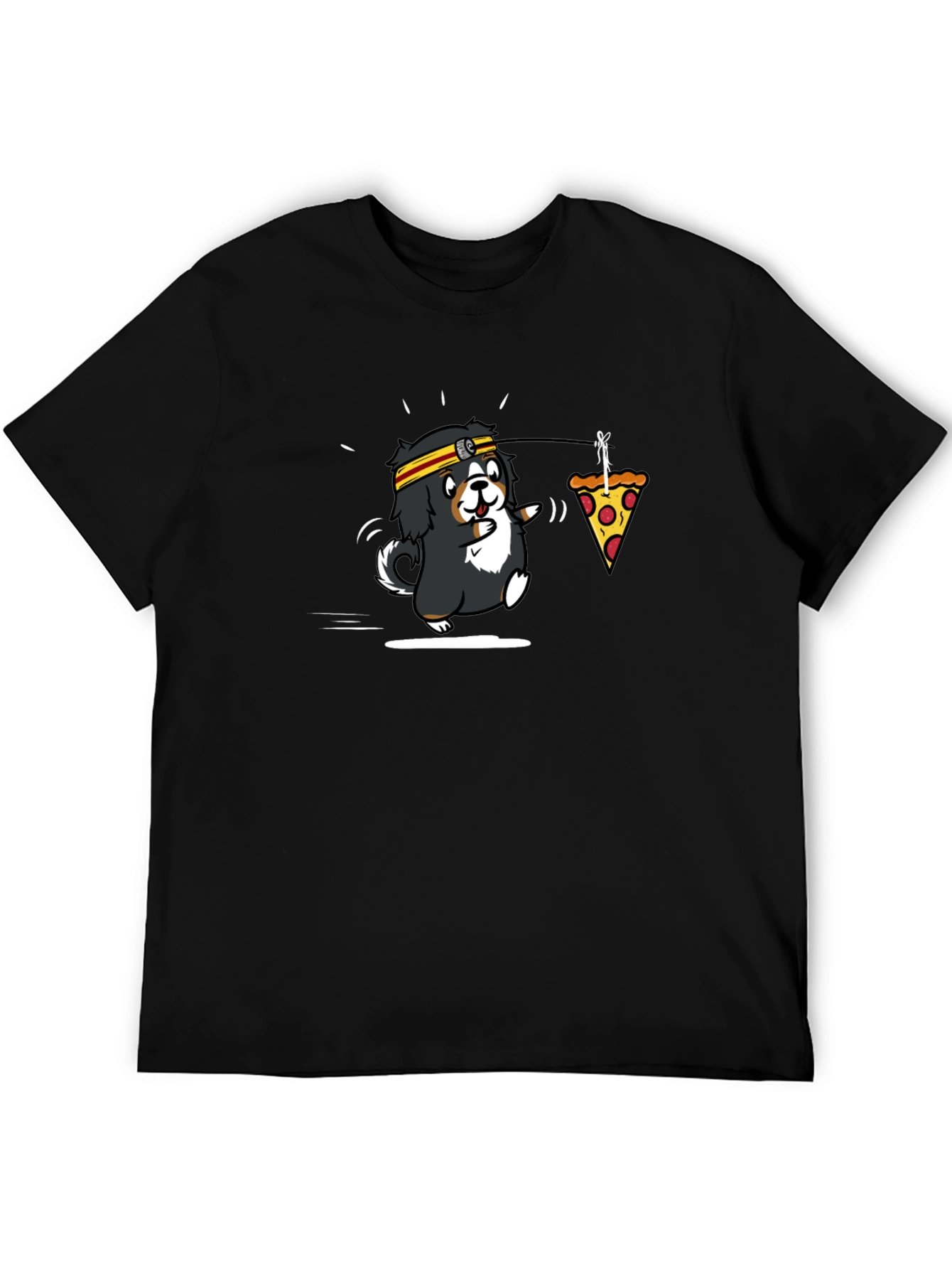Cartoon Dog Running for Pizza T-Shirt