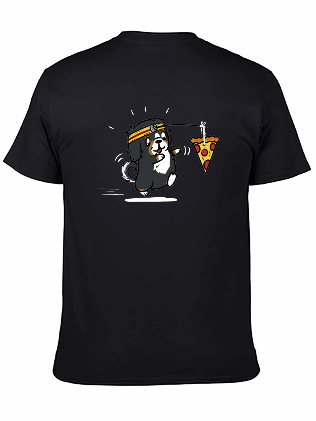 Cartoon Dog Running for Pizza T-Shirt