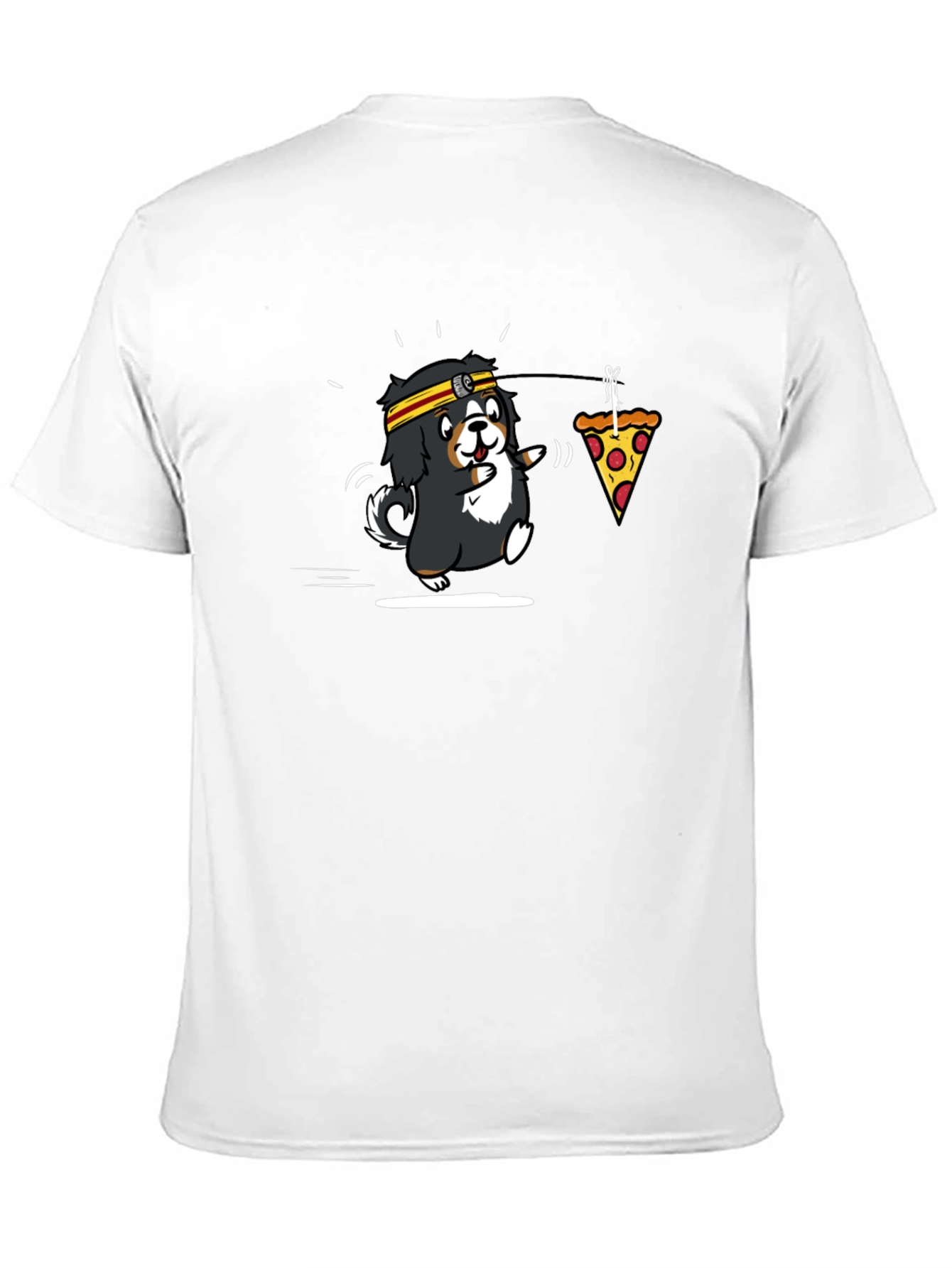 Cartoon Dog Running for Pizza T-Shirt