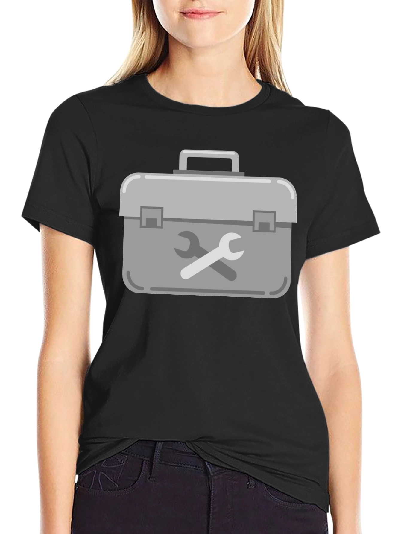 Toolbox Graphic Tee - Black Crew Neck T-Shirt