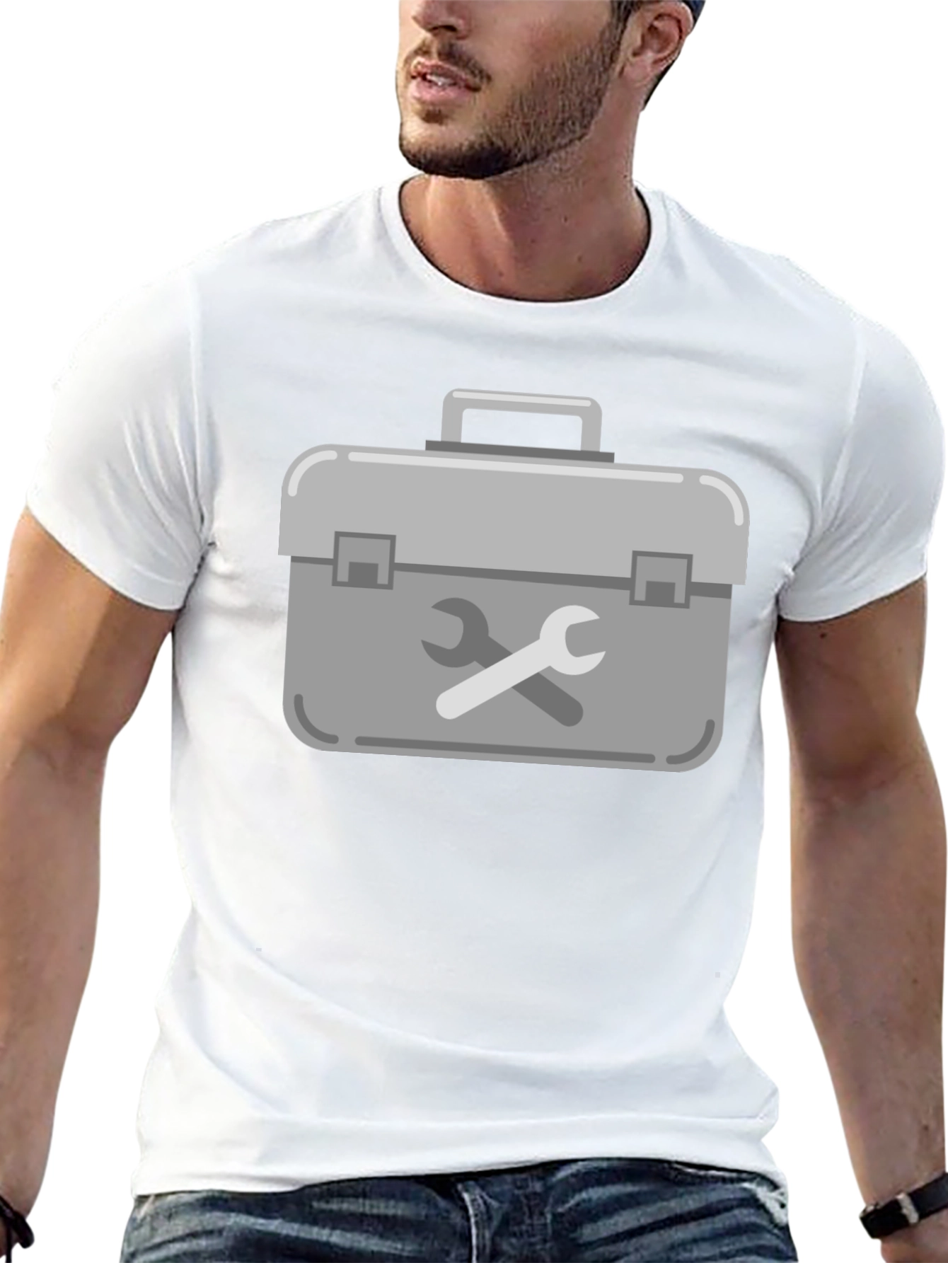 Toolbox Graphic Tee - Black Crew Neck T-Shirt