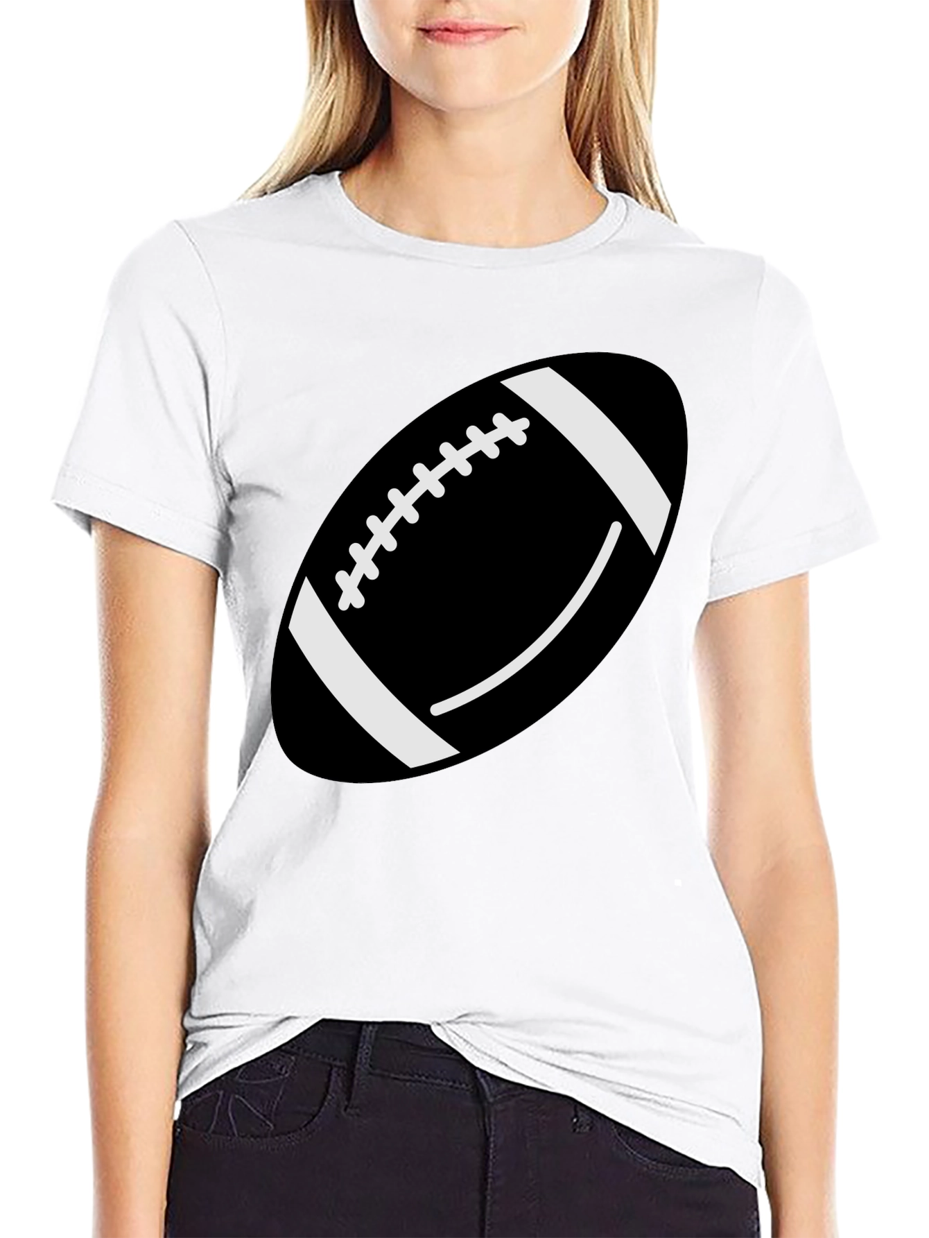 Football Graphic T-Shirt - Black
