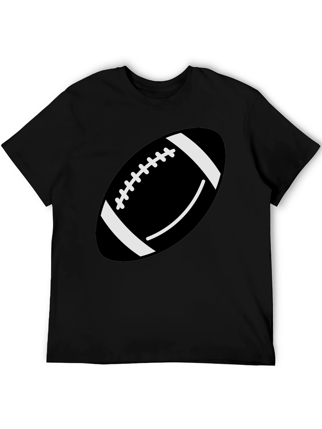 Football Graphic T-Shirt - Black